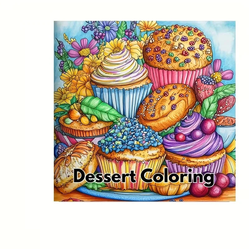 Dreamy Dessert Colouring Book