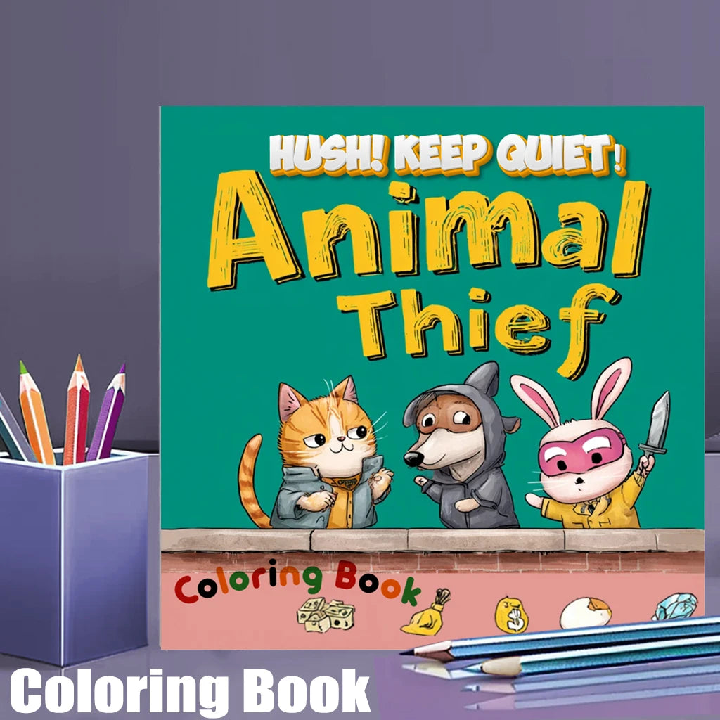 Animal Thief Style Colouring Book